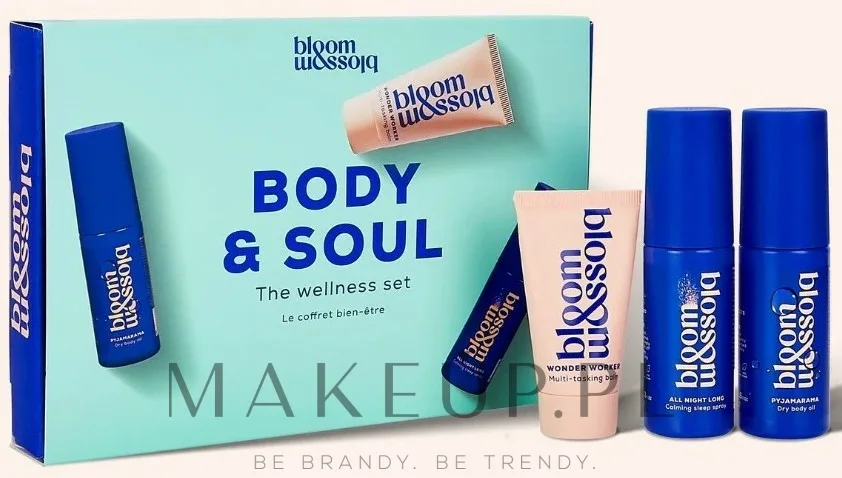 Набор Bloom & Blossom Body & Soul сухое масло для тела бальзам и спрей для сна 50+25+40 мл
