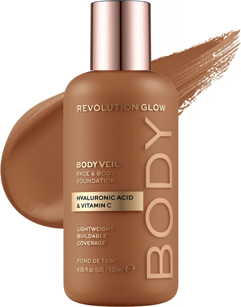 Тональный флюид Makeup Revolution Body Veil Face & Body Foundation для лица и тела, 120 мл, оттенок F12.5