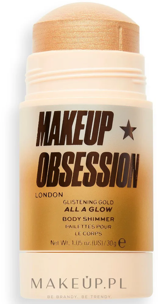 Хайлайтер для лица Makeup Obsession All A Glow Highlighter Shimmer Stick в стике, с кремовой текстурой, 30 г, оттенок Glistening Gold