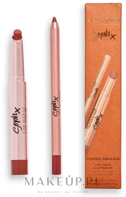 Набор для губ Makeup Revolution X Soph контурный карандаш и бальзам с маслом ши и какао 1+0.9 г