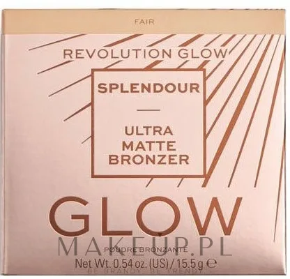 Бронзер для лица Makeup Revolution Glow Splendour Ulta Matte Bronzer матовый, с высокой концентрацией пигментов, 15,5 г, оттенок Fair
