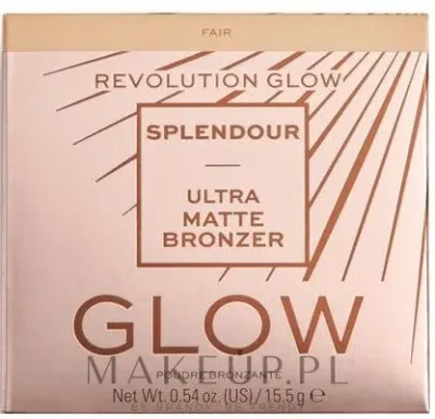 Бронзер для лица Makeup Revolution Glow Splendour Ulta Matte Bronzer матовый, с высокой концентрацией пигментов, 15,5 г