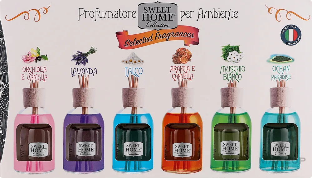 Набор ароматических диффузоров Sweet Home Collection Home Fragrance 6 ароматов по 30 мл