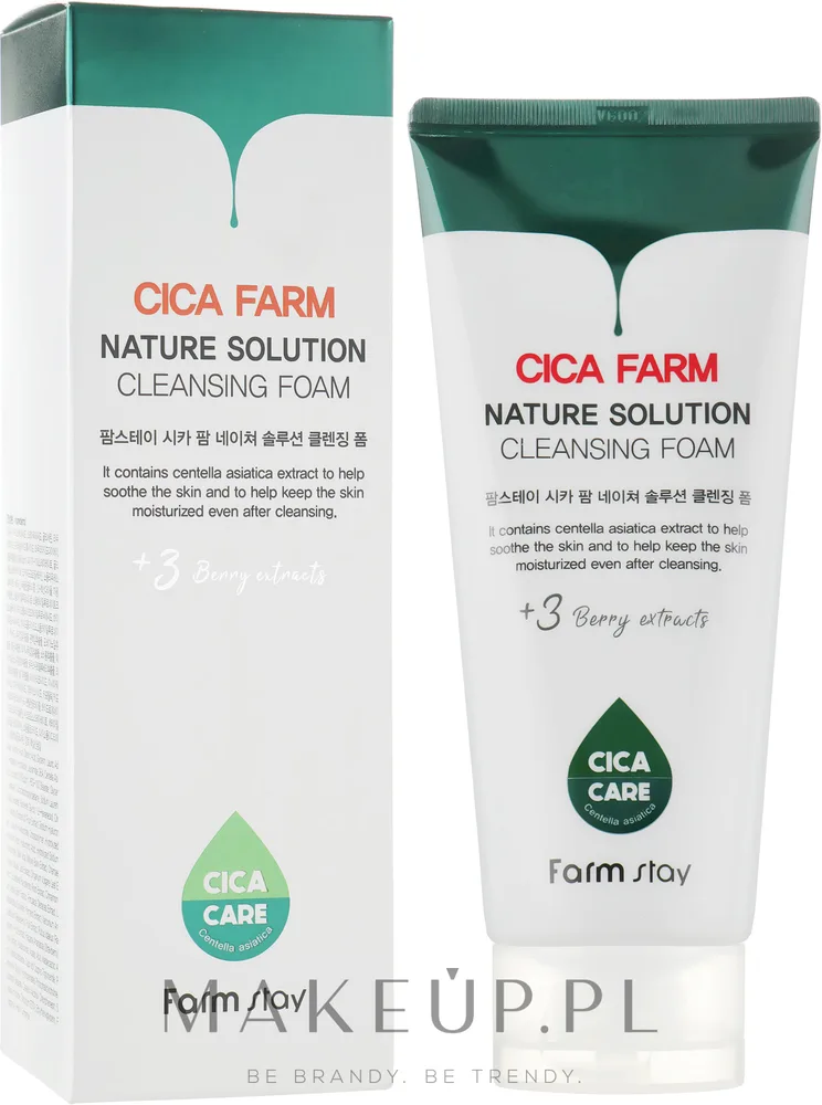 Пенка для умывания FarmStay Cica Farm Nature Solution Cleansing Foam глубоко очищающая, 180 мл