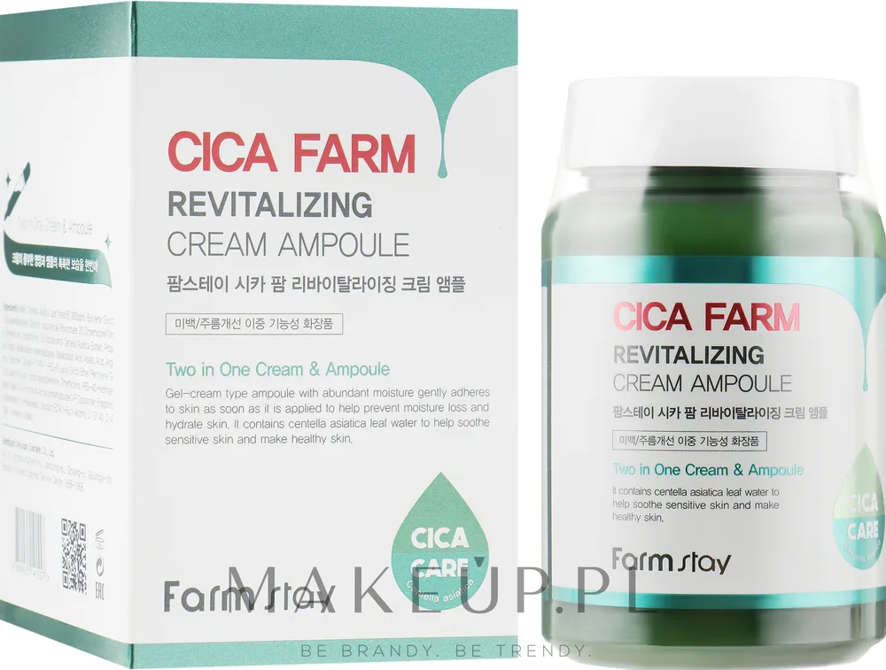 Ампула кремовая для лица FarmStay Cica Farm Revitalizing Cream Ampoule, ревитализирующая, с центеллой азиатской, 250 мл