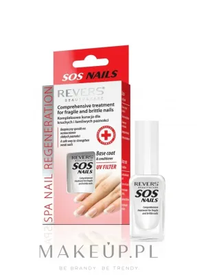 Средство для ногтей Revers SOS Nails Stronger Nails Nail Polish, восстанавливающее, с УФ-фильтром, 10 мл