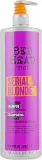 Восстанавливающий шампунь для повреждённых светлых волос Tigi Bed Head Serial Blonde Shampoo, 400 мл / 750 мл — фото 3