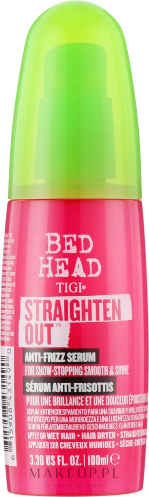 Защитная сыворотка для выпрямления волос Tigi Bed Head Straighten Out Anti Frizz Serum, 100 мл