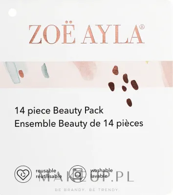 Набор аксессуаров Zoe Ayla Beauty Pack 8 многоразовых дисков 2 перчатки 2 салфетки повязка и мешок для стирки
