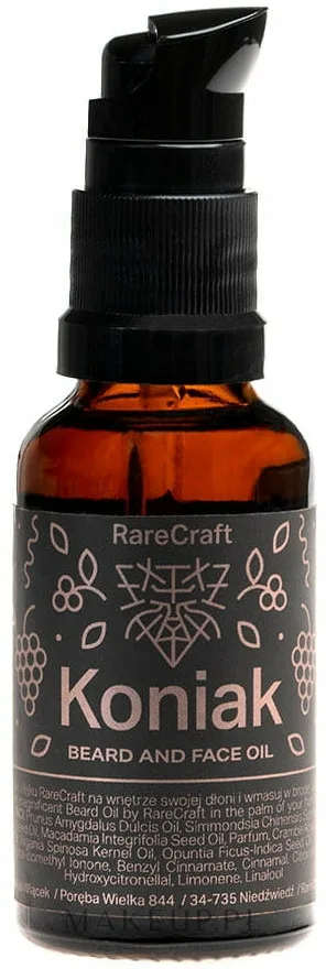 Масло для бороды RareCraft Beard Oil Cognac увлажняющее, аромат коньяка, 9 г