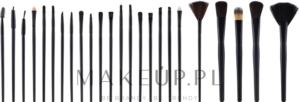 Набор кистей для макияжа Lewer Brushes 24 Wood 24 шт. с деревянными ручками
