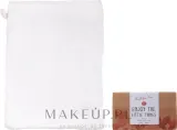 Набор для ванны Accentra Rose Sheep Milk Soap мыло 100 г и мочалка-рукавица — фото 2