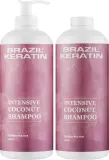 Набор шампуней Brazil Keratin Intensive Coconut с кератином для поврежденных волос 2x550 мл — фото 2