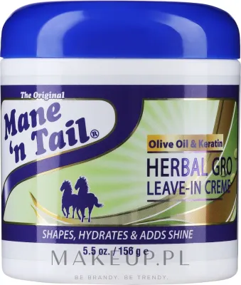 Крем для волос Mane 'n Tail Herbal Gro несмываемый, с оливковым маслом, укрепляющий, 156 г