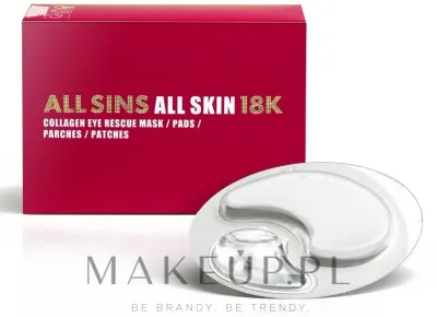 Маска для области вокруг глаз All Sins 18k Colagen Eye Rescue Mask с коллагеном, с гиалуроновой кислотой, 4 x 3,3 мл