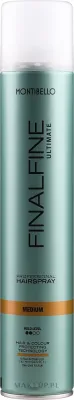 Лак для волос Montibello Finalfine Ultimate Medium Hold Hairspray влагостойкий, для блеска, 500 мл