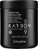 Маска для волос Echosline Seliar Karbon 9 очищающая, с активированным углём, каолин, масло ши, экстракты крапивы и розмарина, 300 мл — фото 1