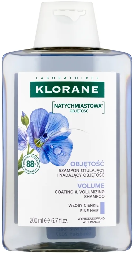 Шампунь Klorane Volume с органическим экстрактом льна для объёма