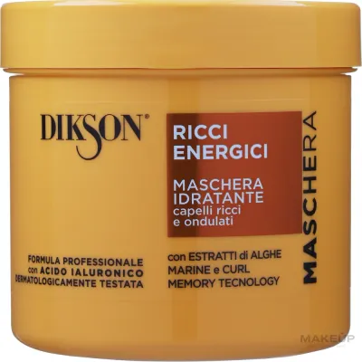 Маска для волос Dikson Ricci Energici увлажняющая, для повреждённых и вьющихся волос, экстракты водорослей, гиалуроновая кислота, 500 мл