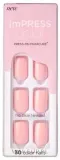 Накладные ногти Kiss imPress Color Press-On Manicure самоклеящиеся, квадратные, короткие, 30 шт, оттенок Pick Me Pink — фото 1