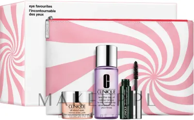 Набор Clinique Eye Favourites: крем для кожи вокруг глаз, средство для снятия макияжа, тушь для ресниц, косметичка