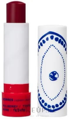 Бальзам для губ Korres Mulberry Lip Balm увлажняющий, с лёгким оттенком, 4,5 г