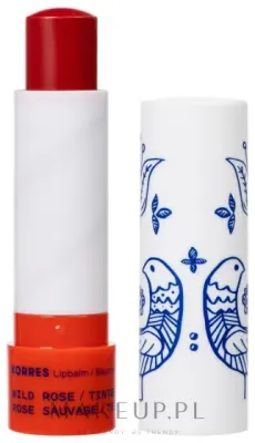 Бальзам для губ Korres Wild Rose Lip Balm в стике, с кремовой текстурой, 4,5 г