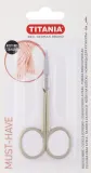Ножницы для кутикулы Titania Cuticle Scissors Gold из нержавеющей стали, золотые, 1 шт — фото 1