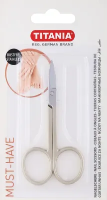 Ножницы для ногтей Titania Nail Scissors Gold из нержавеющей стали, золотые, 1 шт