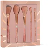 Набор кистей для макияжа Crystallove Rose Quartz Makeup Brushes Set 5 шт — фото 3