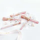 Набор кистей для макияжа Crystallove Rose Quartz Makeup Brushes Set 5 шт — фото 5