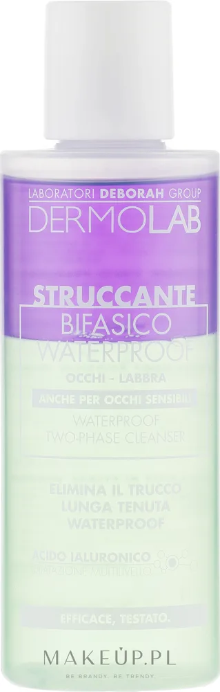 Средство для снятия макияжа Deborah Milano Dermolab Waterproof Two-Phase Cleanser двухфазное, с гиалуроновой кислотой, 150 мл