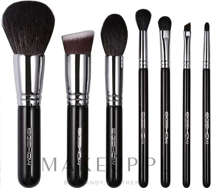 Eigshow Beauty Eigshow Premium Chic Series Mini Bright Silver - Набор кистей для макияжа Eigshow Premium Chic Series Mini Bright Silver 7 шт