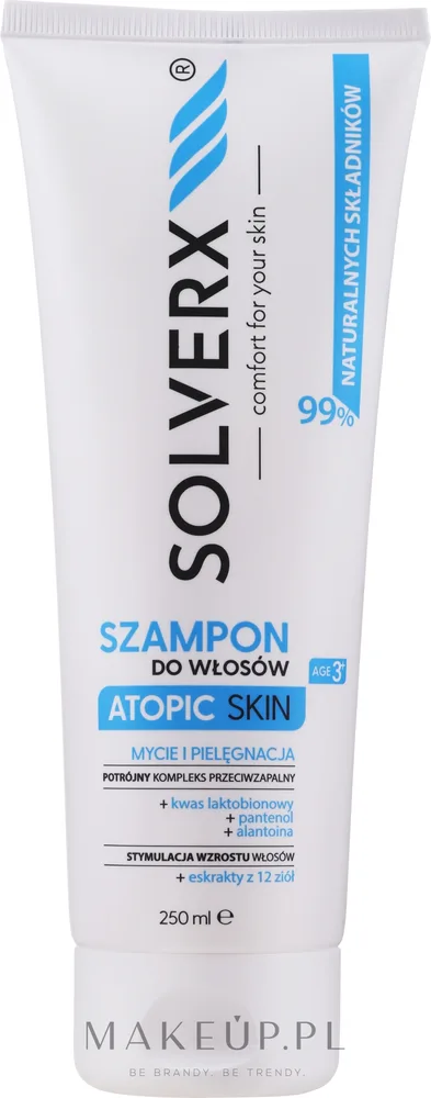 Шампунь Solverx Atopic Skin для слабых волос и атопичной кожи головы 250 мл