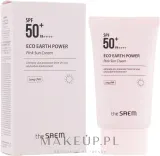 The Saem Eco Earth Power Pink Sun Cream крем для лица солнцезащитный с каламином 50 г, минеральный фильтр, база под макияж — фото 4