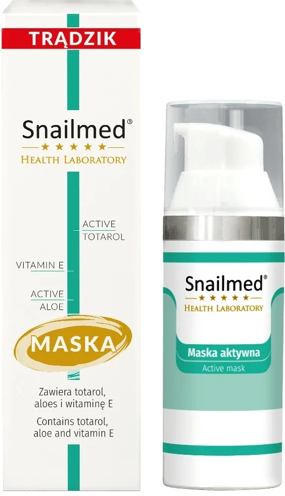 Snailmed Health Laboratory Active Mask — маска для чувствительной кожи лица с алоэ и тотаролом, 50 мл