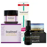 Набор Snailmed №5 дневной крем ночной крем с церамидами алоэ и сыворотка 15+60+15 мл — фото 1
