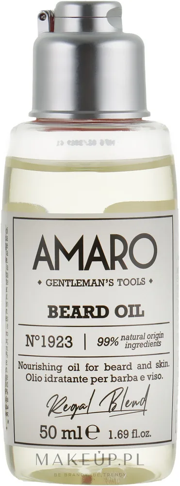 Масло для бороды FarmaVita Amaro Beard Oil с маслами сладкого миндаля и макадамии, 50 мл