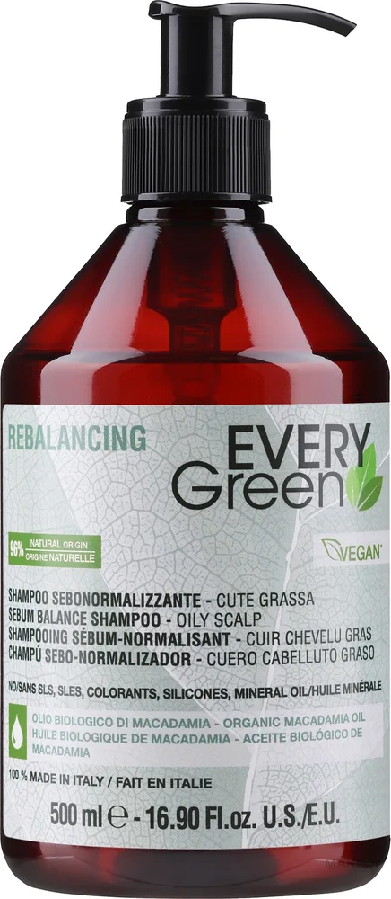Шампунь EveryGreen Seboregolatore себорегулирующий для всех типов волос 1000 мл