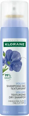 Текстурирующий сухой шампунь Klorane Volume Texturizing Dry Shampoo, со льном, для тонких волос, 150 мл