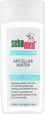 Мицеллярная вода Sebamed Anti-Pollution Micellar Water For Oily to Combination Skin, для жирной и комбинированной кожи, 200 мл