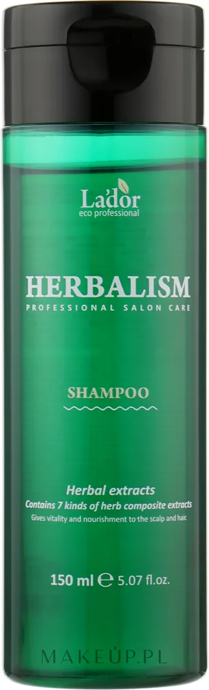 Шампунь для волос La'dor Herbalism Shampoo успокаивающий, с травяными экстрактами, 150 мл / 400 мл