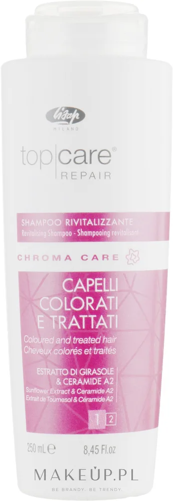 Шампунь для волос Lisap Top Care Repair Chroma Care Revitalising Shampoo восстанавливающий, против вымывания пигмента, 250 мл