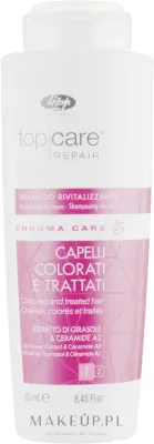 Шампунь для волос Lisap Top Care Repair Chroma Care Revitalising Shampoo восстанавливающий, против вымывания пигмента, 250 мл