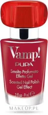 Лак для ногтей Pupa Vamp! Scented Nail Polish Gel Effect ароматизированный, с гелевым эффектом, 9 мл, оттенок 212 - Loving Red