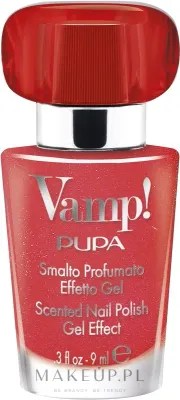 Лак для ногтей Pupa Vamp! Scented Nail Polish Gel Effect ароматизированный, с гелевым эффектом, 9 мл, оттенок 213 - Pop Coral