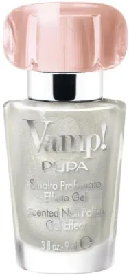 Лак для ногтей Pupa Vamp! Scented Nail Polish Gel Effect ароматизированный, с гелевым эффектом, 9 мл, оттенок 125 - White Snow