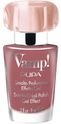 Лак для ногтей Pupa Vamp! Scented Nail Polish Gel Effect ароматизированный, с гелевым эффектом, 9 мл, оттенок 127 - Shiny Leather