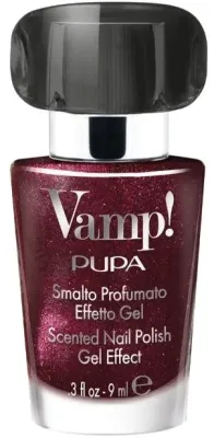 Лак для ногтей Pupa Vamp! Scented Nail Polish Gel Effect ароматизированный, с гелевым эффектом, 9 мл, оттенок 318 - Interstellar Plum