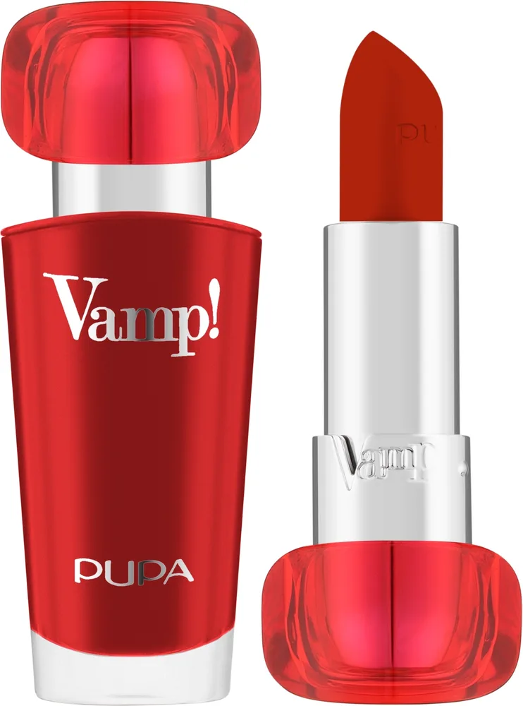Помада для губ Pupa Vamp! Lips с эффектом объёма, оттенок 304 - Red Flame